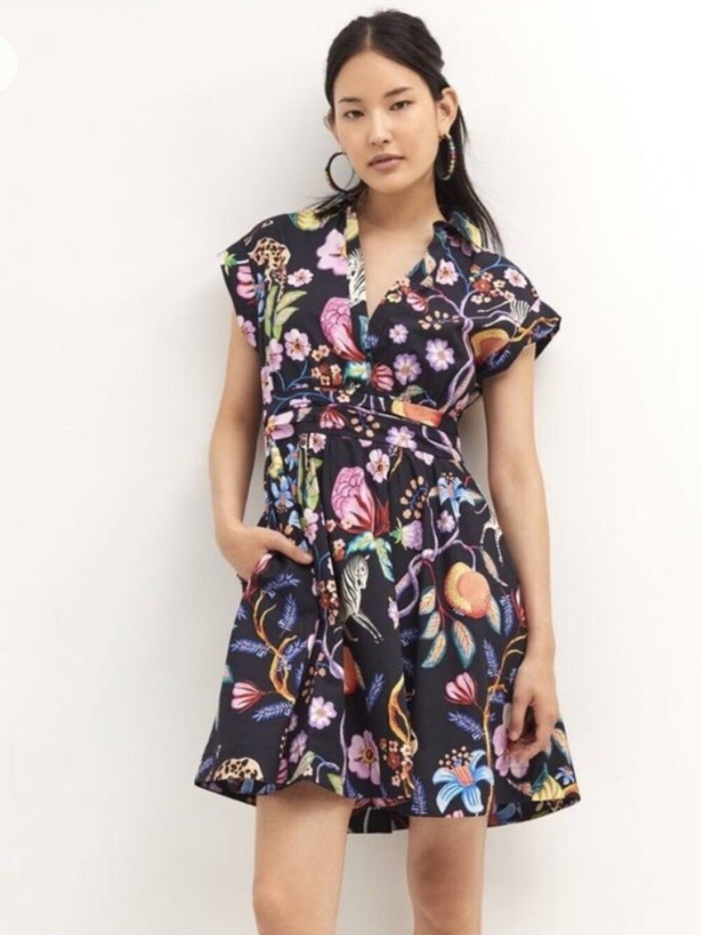 Maeve by Anthropologie Flora & Fauna Menagerie Print Dress – 14P